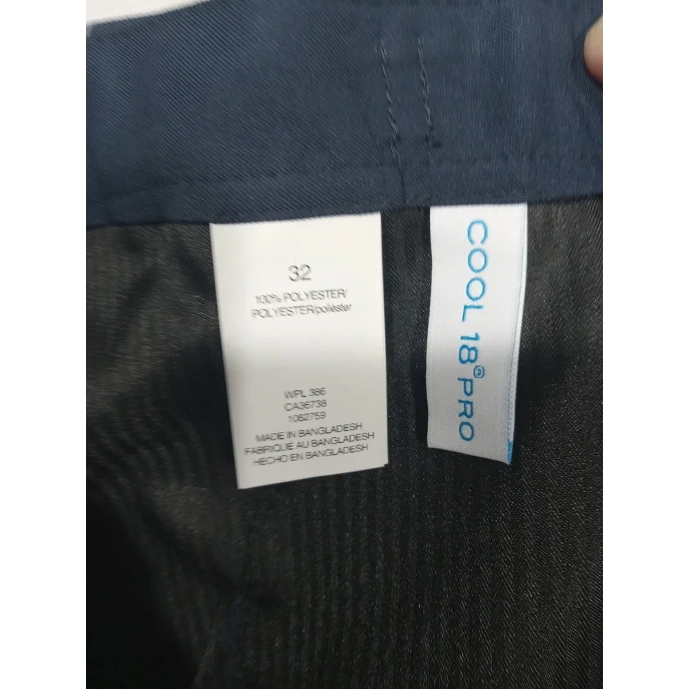 Haggar Cool 18 Pro Expandable Waist Shorts 4-Way Stretch Comfort Navy New sz‎ 32